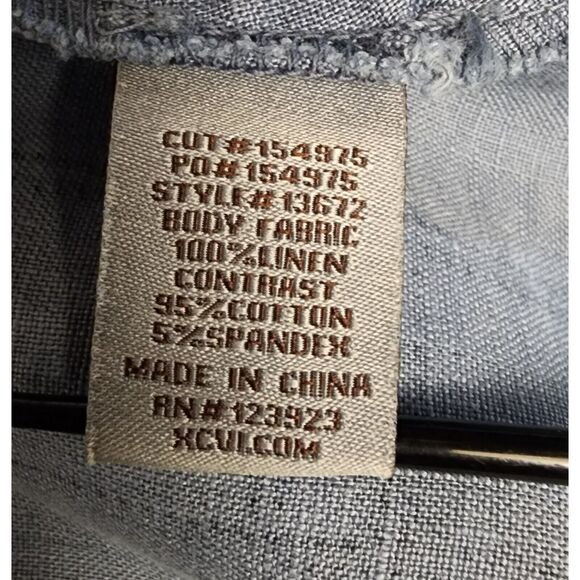 XCVI Chambray Blue Long Sleeve Button Down Blouse Size Small - Picture 10 of 11